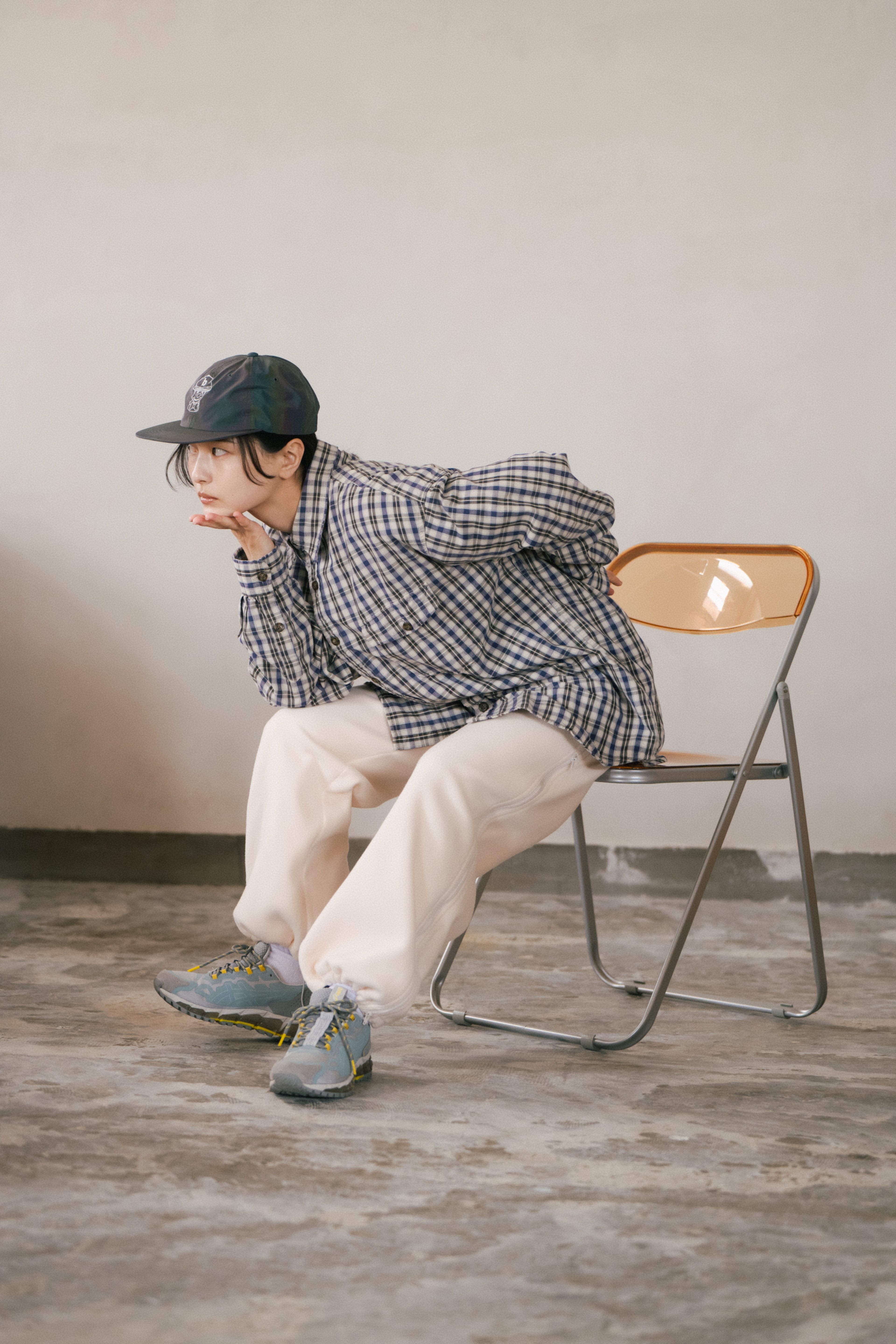 Side-Zip Fleece Pants - Off White