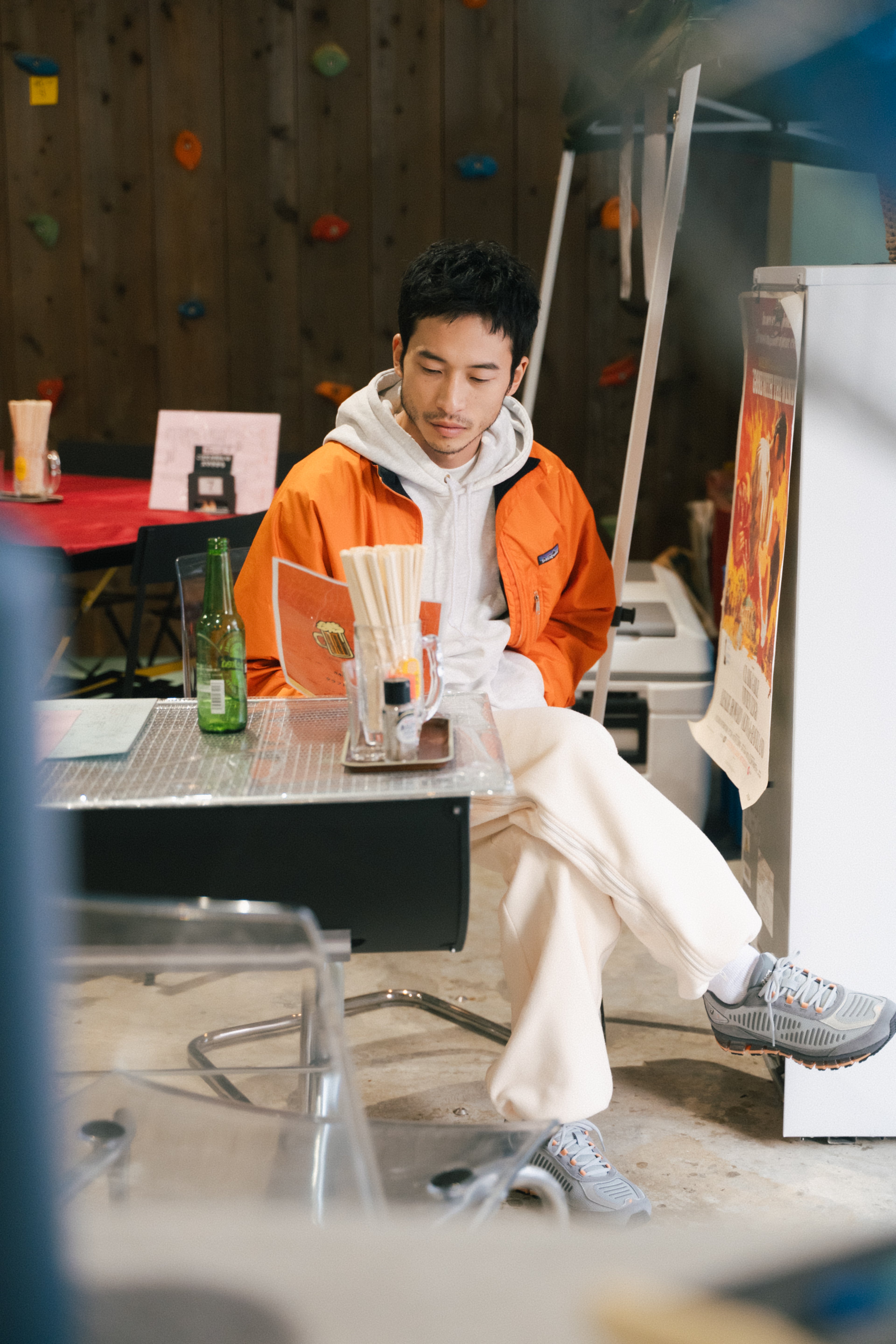 Side-Zip Fleece Pants - Off White