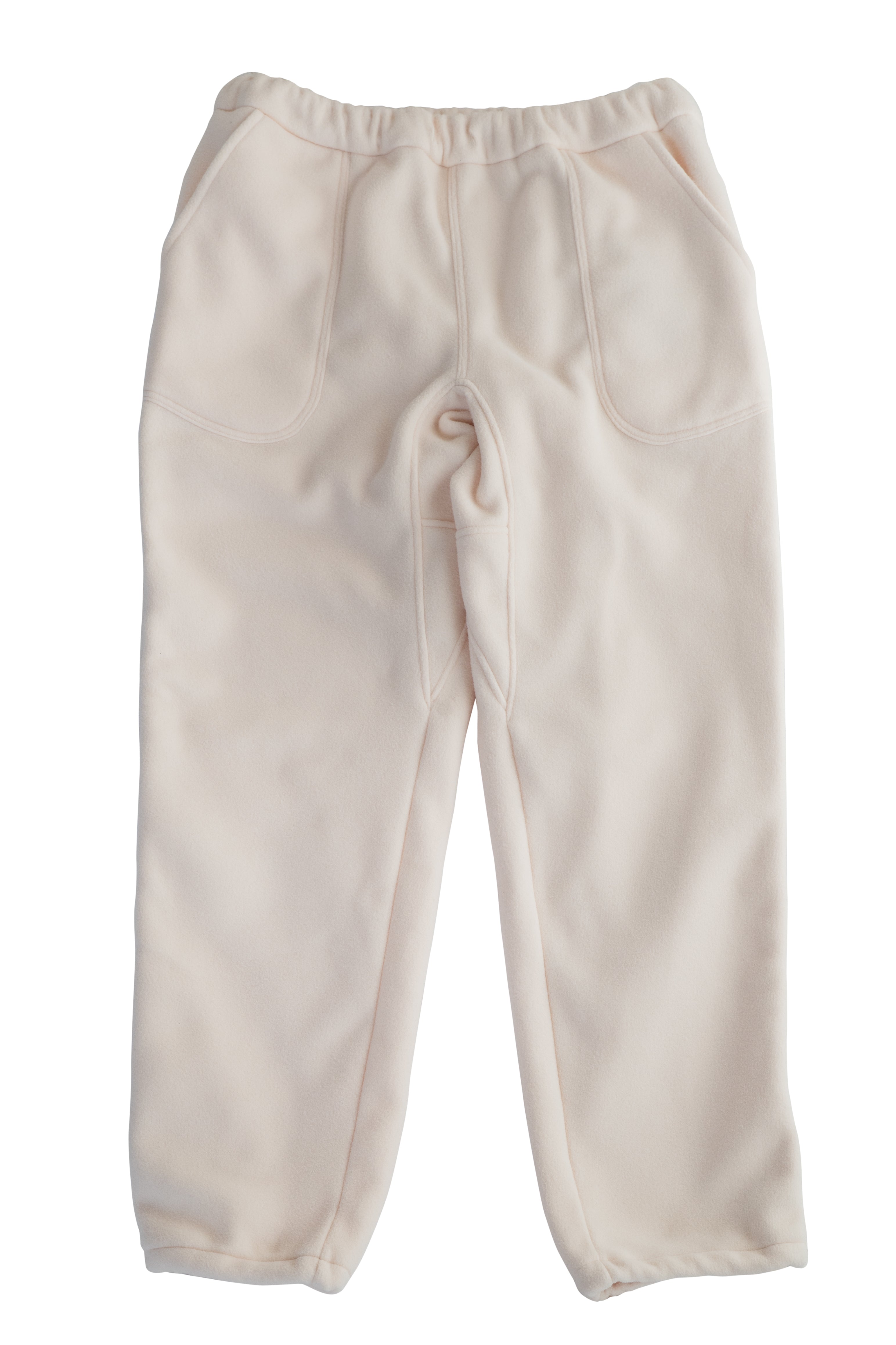Side-Zip Fleece Pants - Off White