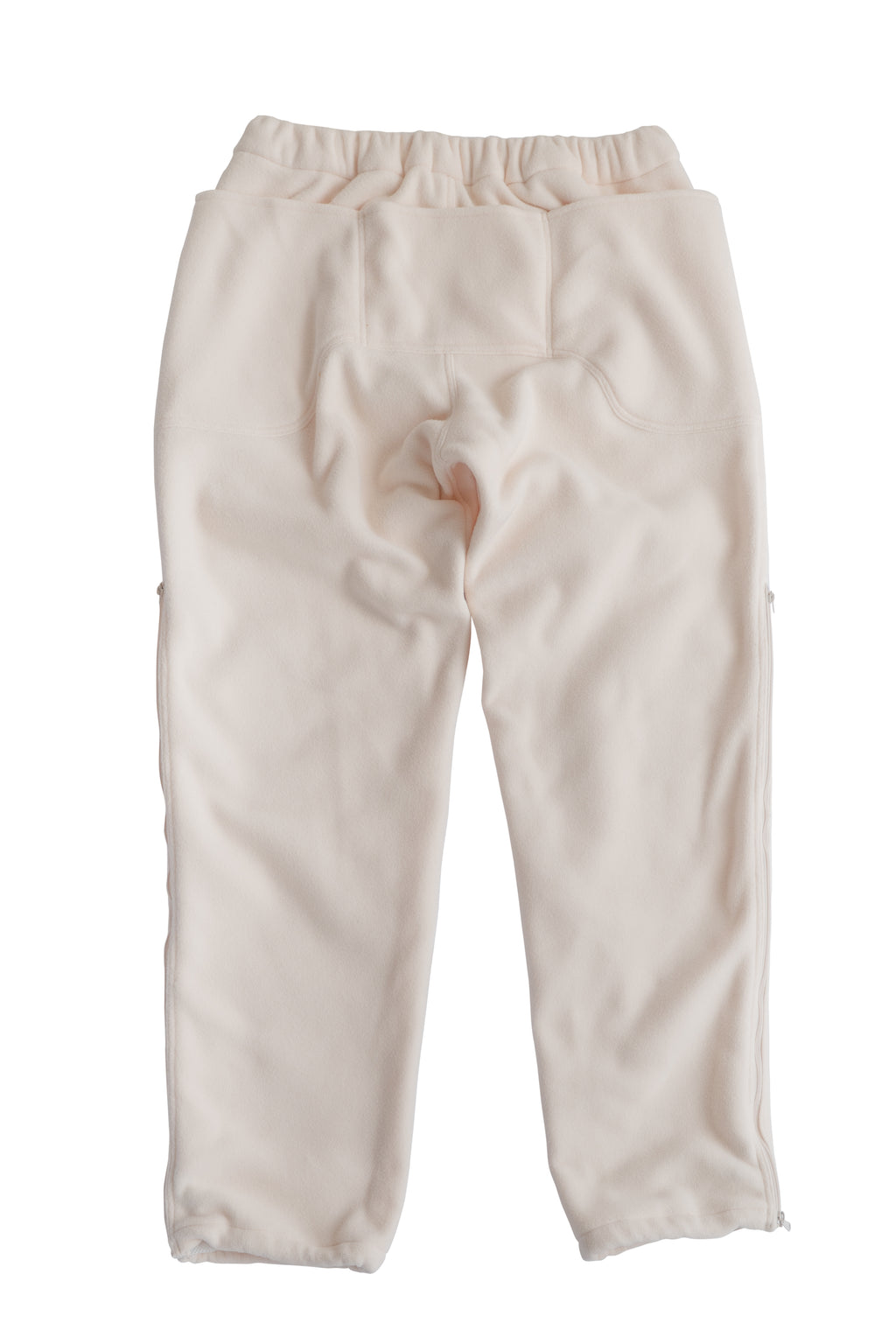 Side-Zip Fleece Pants - Off White