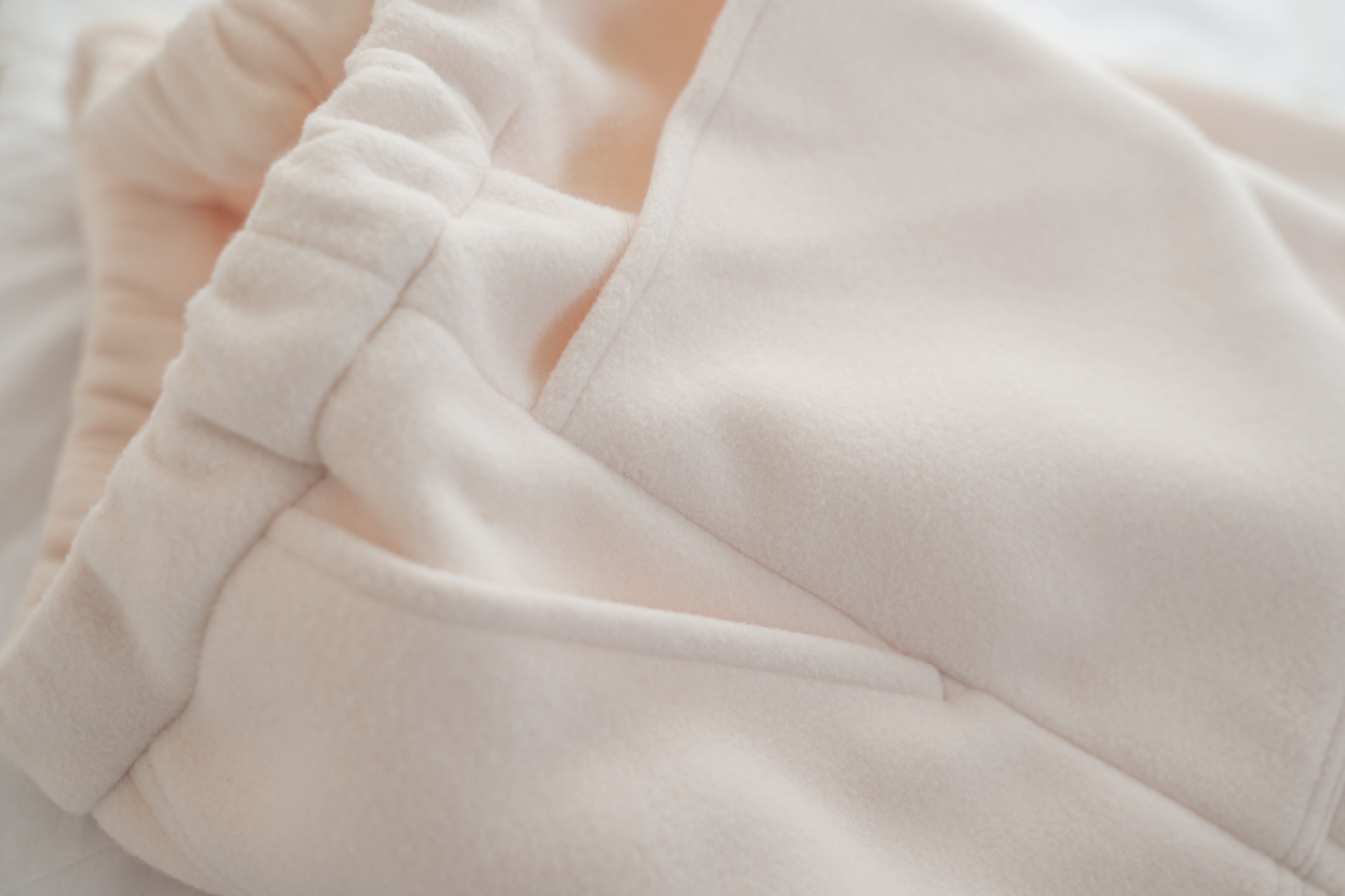 Side-Zip Fleece Pants - Off White