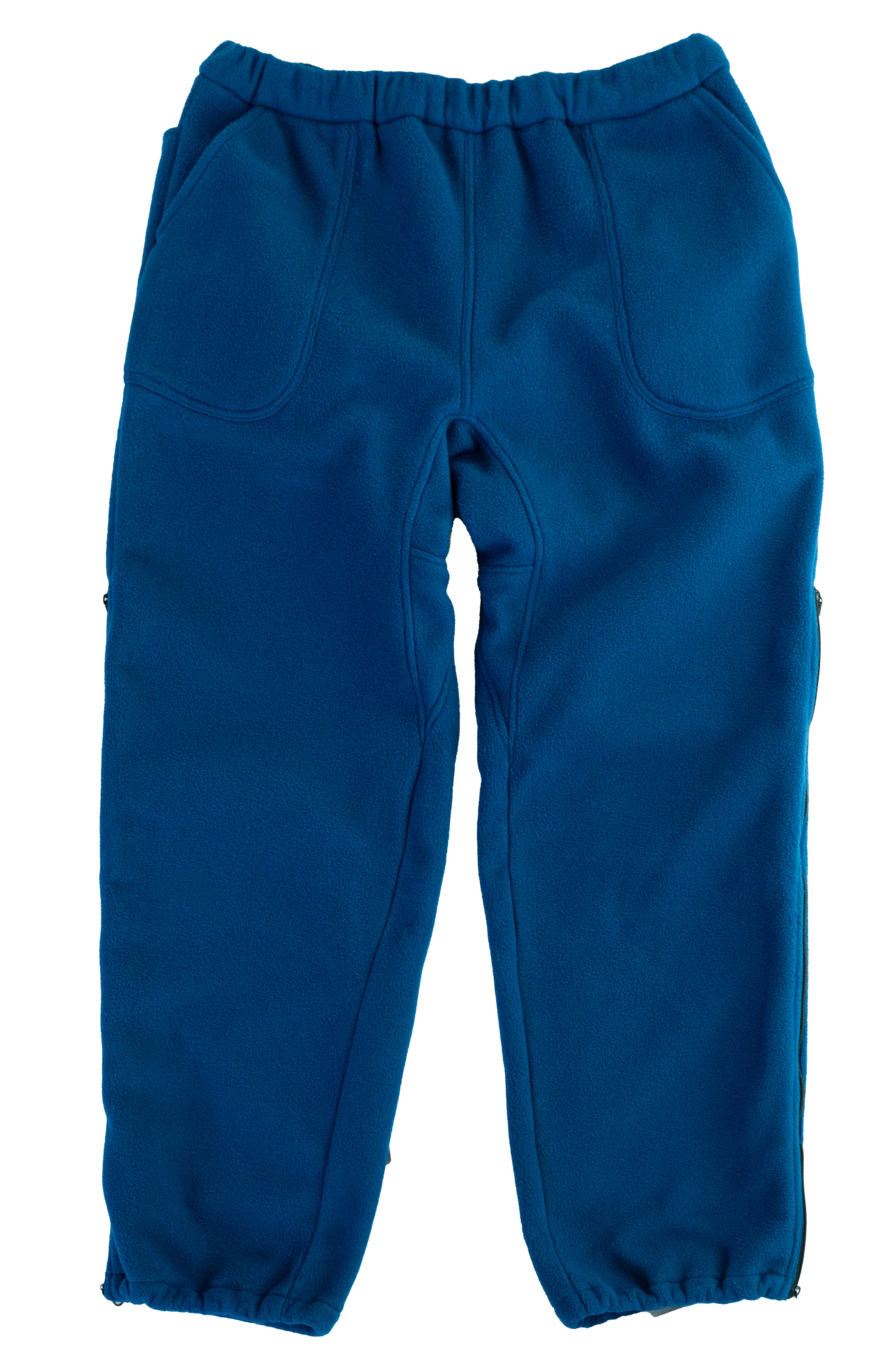 Side-Zip Fleece Pants - Ink Blue