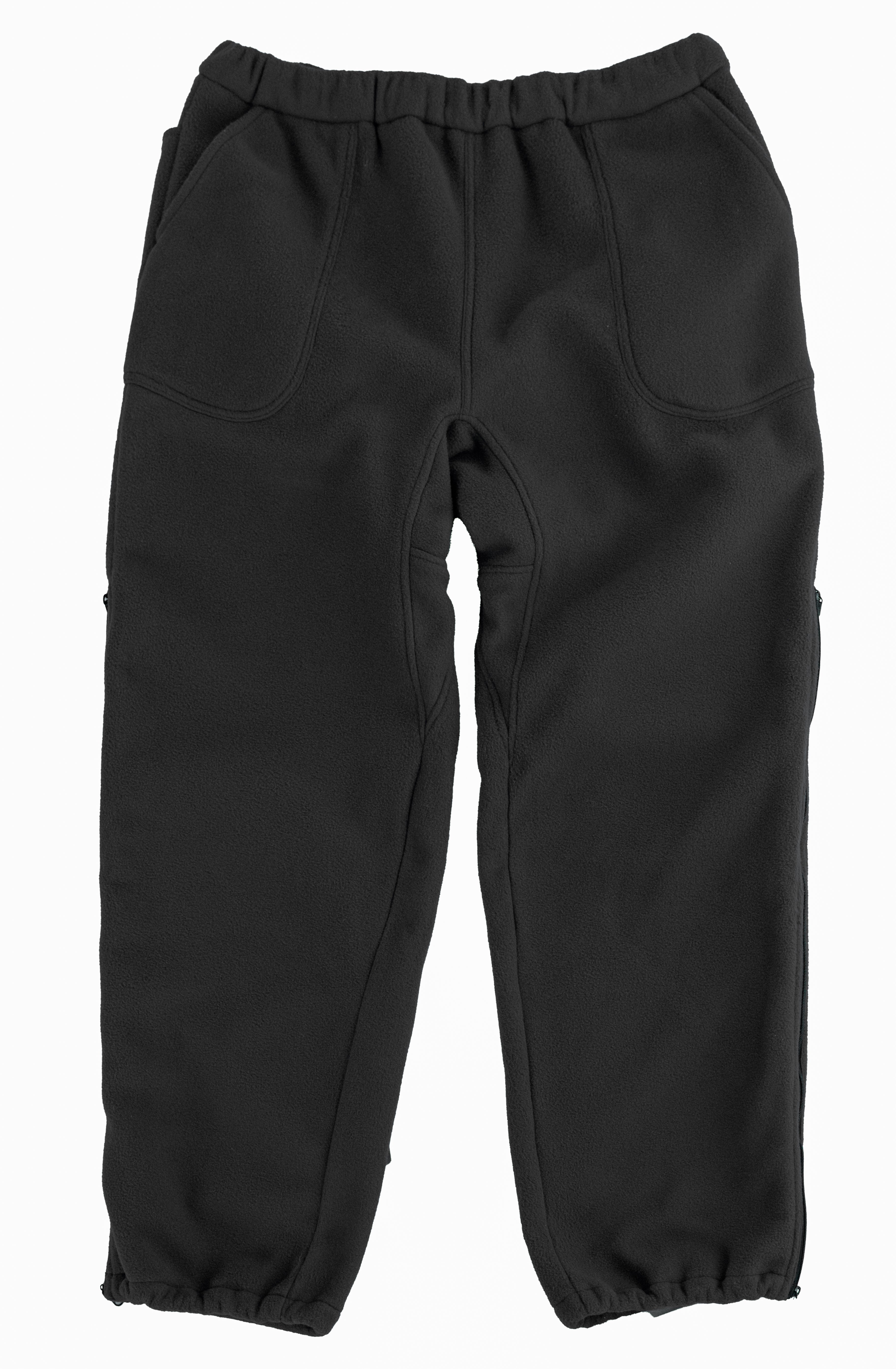 Side-Zip Fleece Pants - Black – Sanri studios