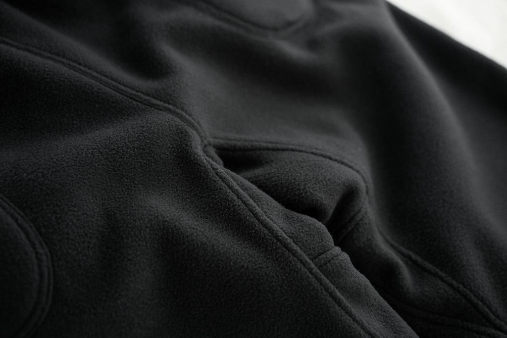 Side-Zip Fleece Pants - Black
