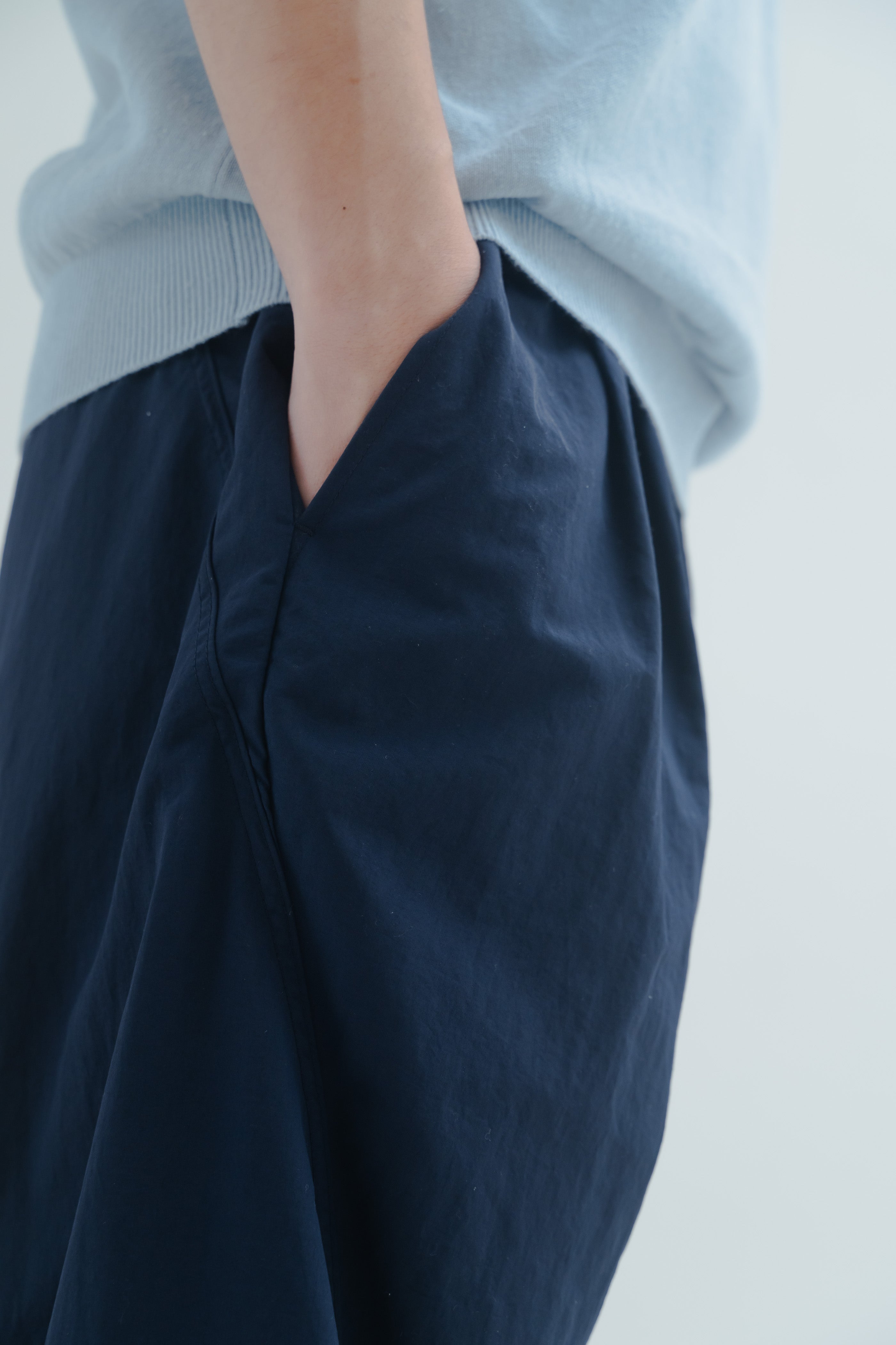 Nylon Easy Pants - Navy