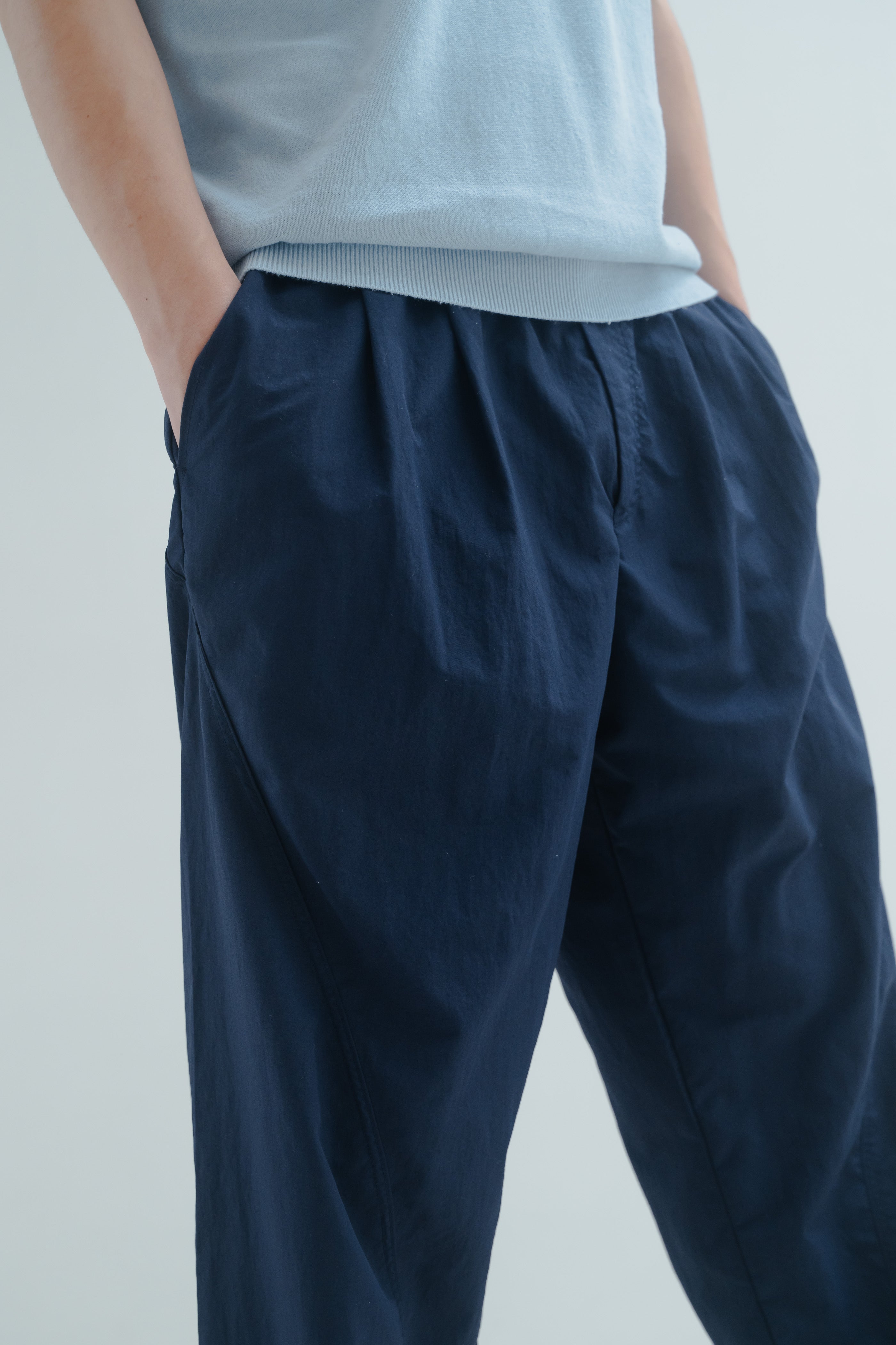 Nylon Easy Pants - Navy