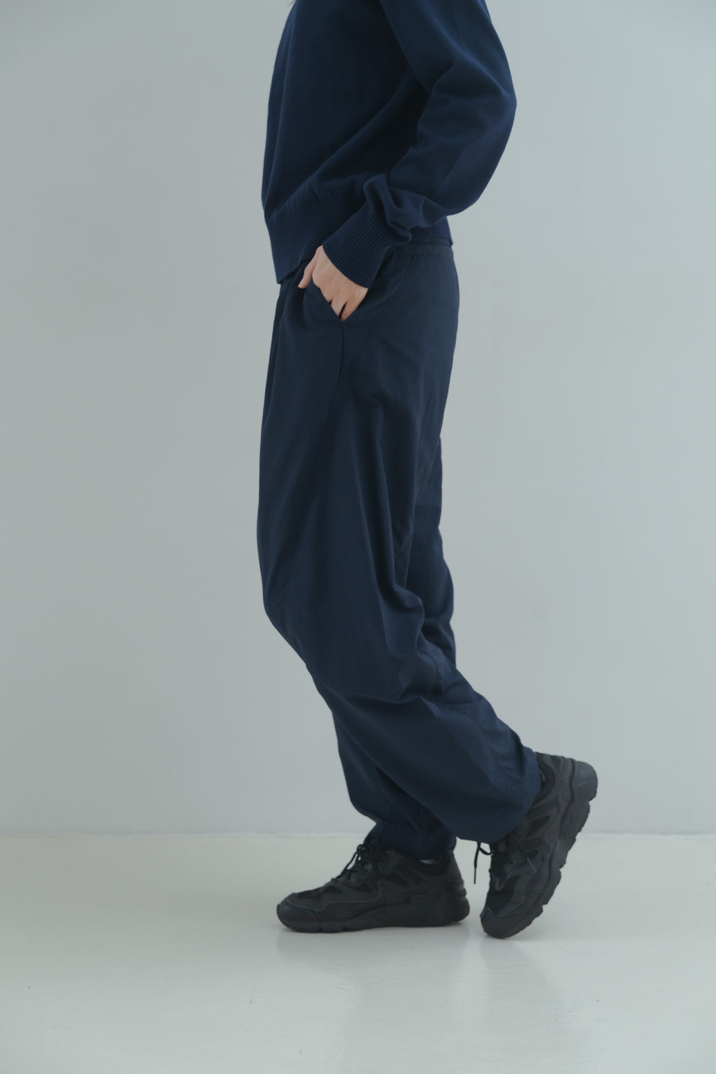 Nylon Easy Pants - Navy