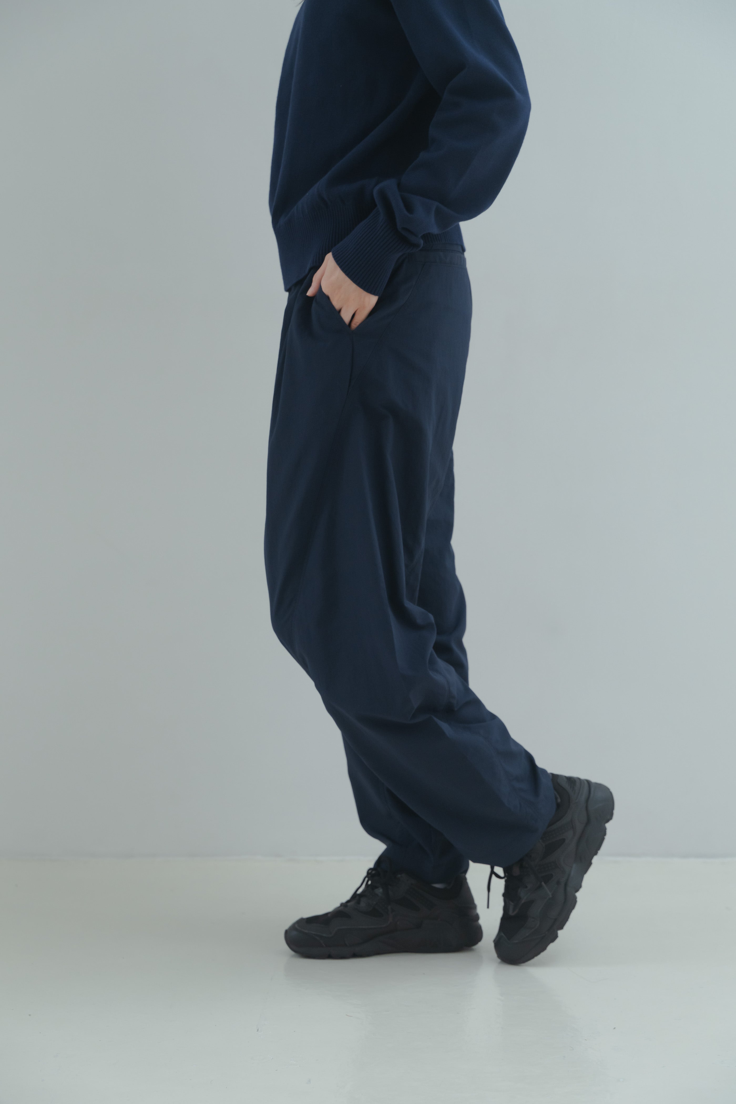 Nylon Easy Pants - Navy