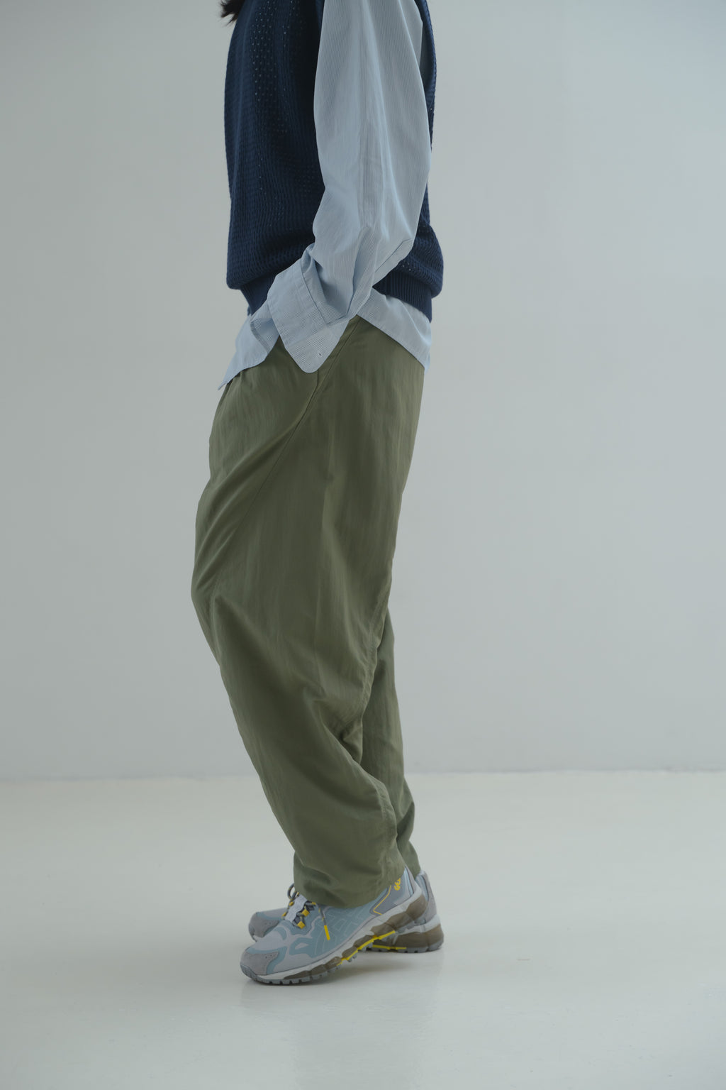 Nylon Easy Pants - Olive
