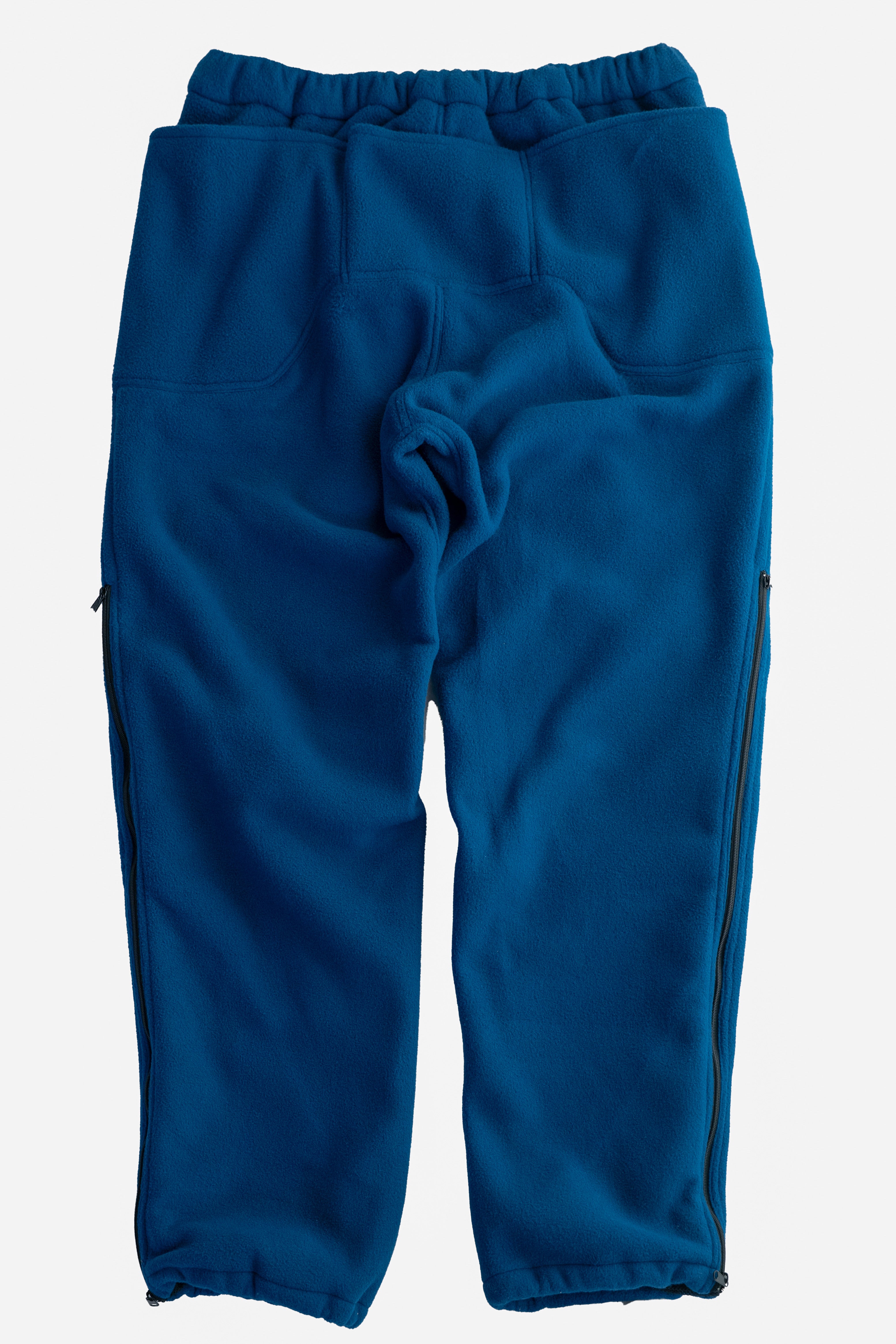 Side-Zip Fleece Pants - Ink Blue